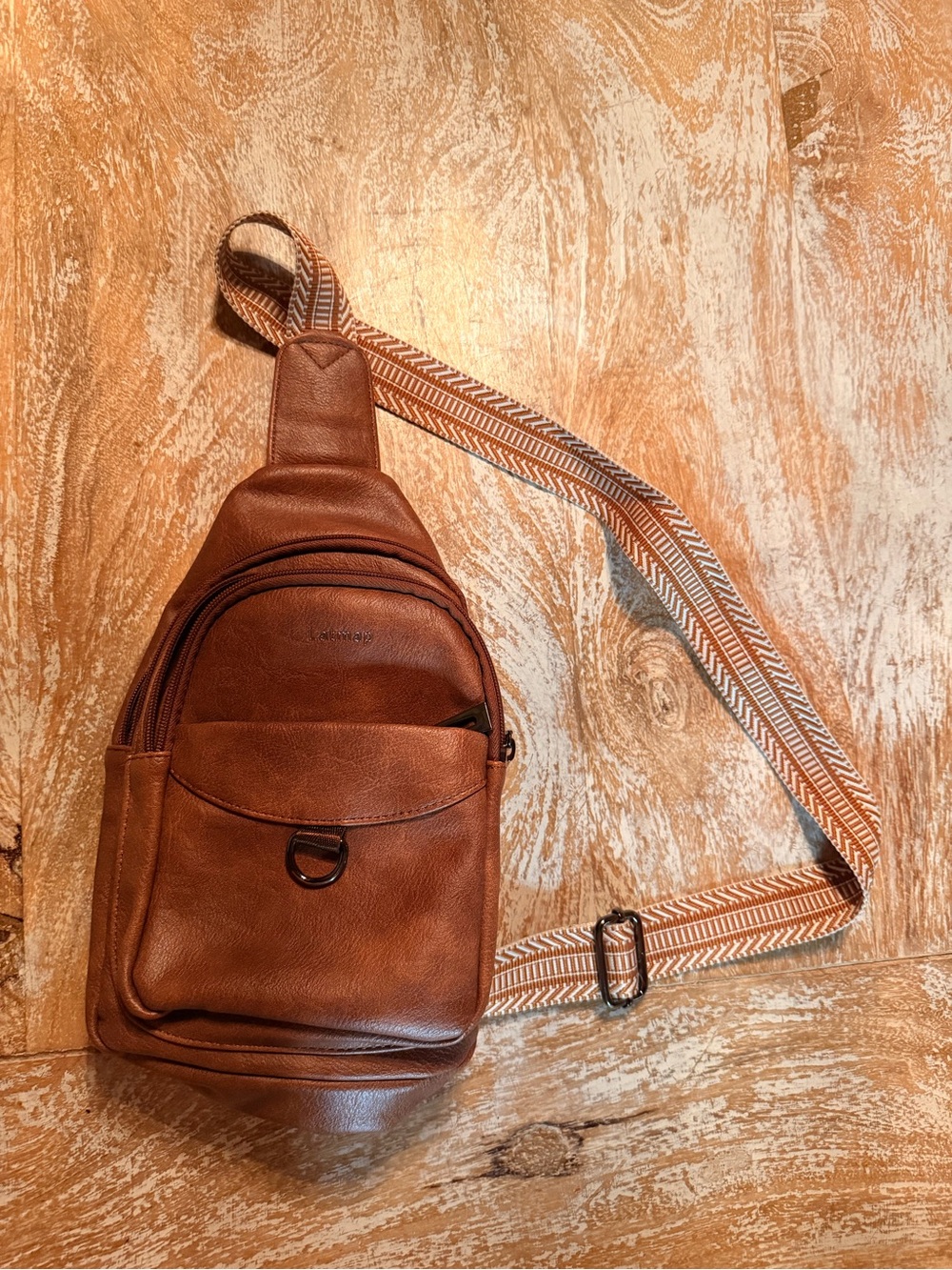 Brown Leather Crossbody Sling Bag - Picture 2 of 7